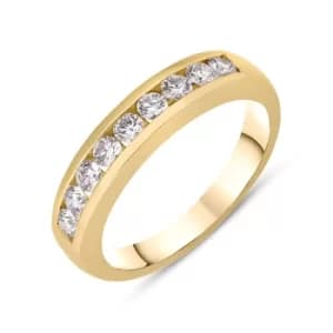 18ct Yellow Gold Diamond Channel Set Half Eternity Ring
