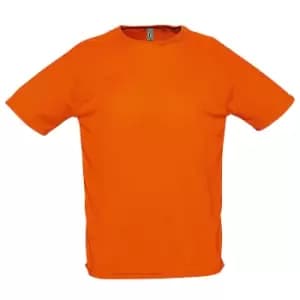 SOLS Mens Sporty Short Sleeve Performance T-Shirt (XXS) (Orange)
