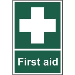 First Aid Sign - Rigid 1mm PVC Board - 300 x 200mm