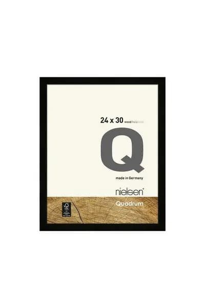 Nielsen Quadrum 24 x 30cm Wooden Picture Frame With Protective Glass Front Black
