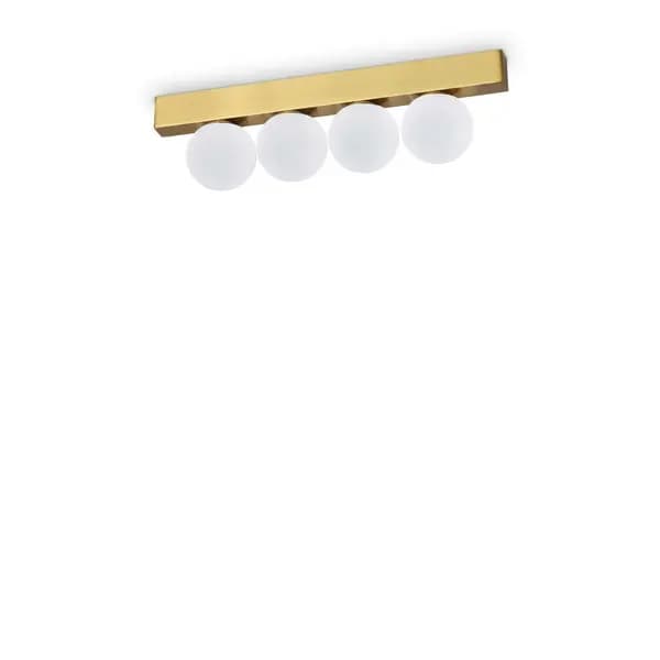 Ping Pong 4 Light Globe Ceiling Light Brass 1000Lm 3000K