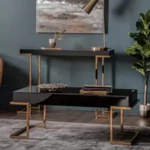 Gallery Direct Delray Black Mirrored Coffee Table