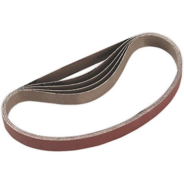 Loops 5 PACK - 20mm x 520mm Sanding Belts - 100 Grit Aluminium Oxide Slim Detail Loop Multi