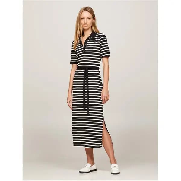 Tommy Hilfiger Tommy Brtn Polo drs Ld43 Polo Dresses 8 (XS) Blue 68619118310