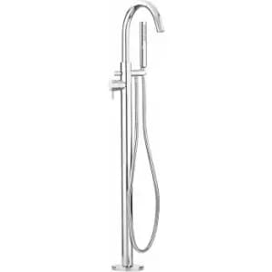 Tec Single Lever Elite Mono Bath Shower Mixer Tap Freestanding - Chrome - Hudson Reed