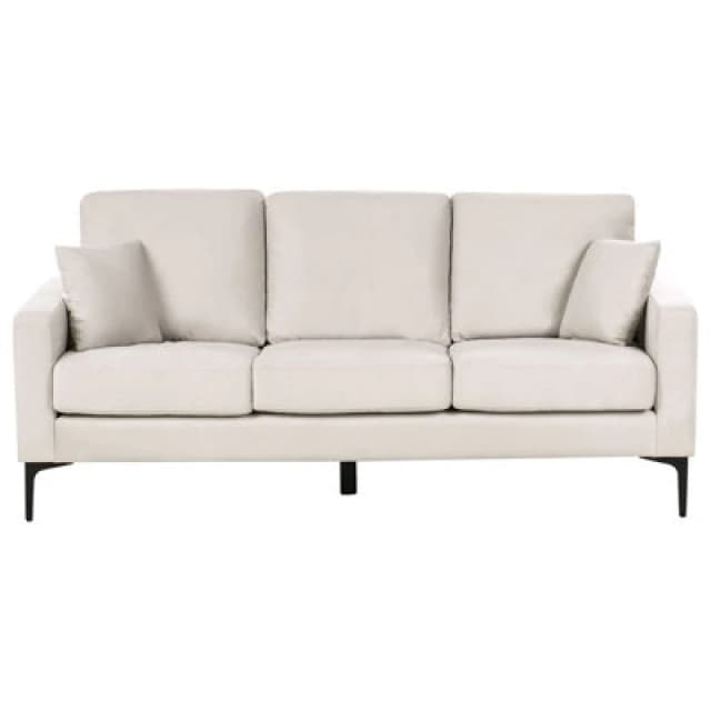 Beliani Sofa 3 Seater Gavle Fabric Light Beige