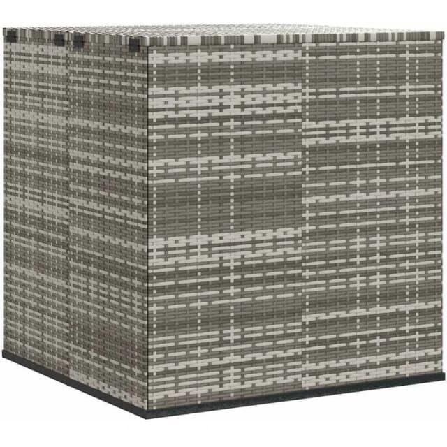 VIDAXL Garden Cushion Box pe Rattan 100x97.5x104cm Grey Vidaxl 8720286669358