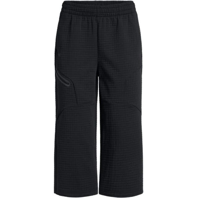 Under Armour Womens Cropped Open Hem Fleece Joggers Black female 8 (XS)