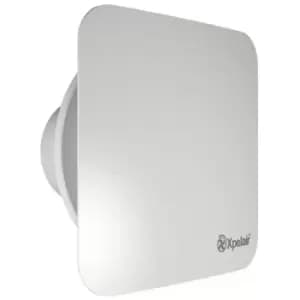 Xpelair C6HTS Simply Silent Contour 6/150mm Square Extractor Fan w/ Humidistat And Timer - 93176AW