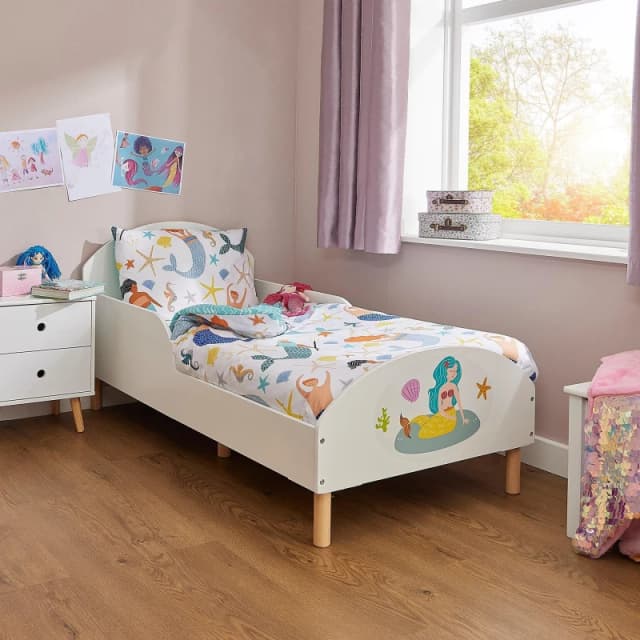 Liberty House Toys Mermaid Theme Toddler Bed White unisex