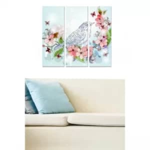 MDF9110139 Multicolor Decorative MDF Painting (3 Pieces)