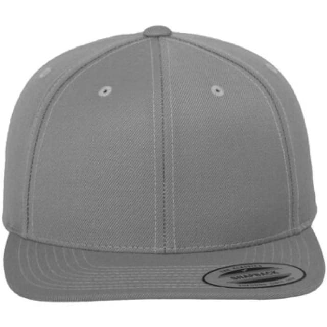 Flexfit Flexfit Men Classic Snapback Cap in Silver Silver One Size Male 5063417943990
