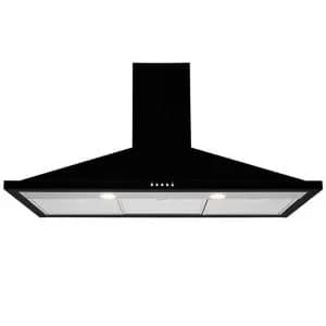 Leisure H102Pk Black Stainless Steel Chimney Cooker Hood, (W)100Cm