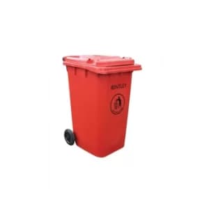Charles Bentley Wheelie Bin 120 Litre, red