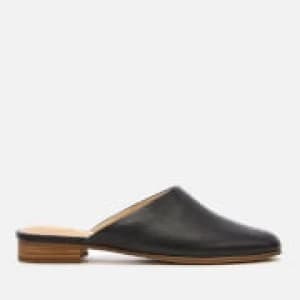 Clarks Womens Pure Blush Leather Mules - Black - UK 3