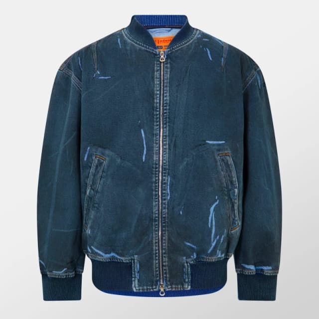 Diesel Mens Vinz Structured Denim Tailored Fit Jacket Blue Denim male S