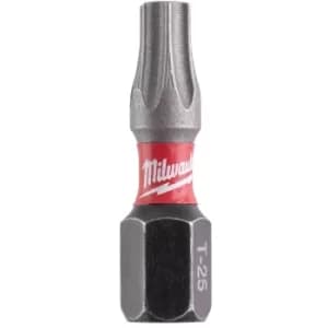 Milwaukee Shockwave Impact Duty Torx Screwdriver Bits TX25 25mm Pack of 2