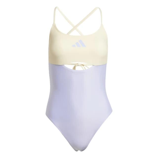 adidas Padded Colorblock X-Back Swimsuit Womens Violet/Warm female 8 (XS)