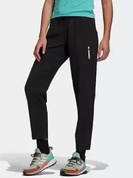 adidas Terrex Liteflex Hiking Tracksuit Bottoms, Green, Size 10, Women