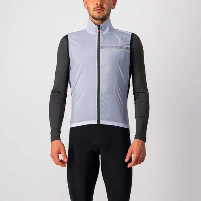 Castelli Squadra Stretch Gilet S Silver Grey/Dark Grey - Cycles UK