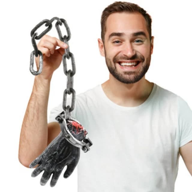 I Love Fancy Dress Chained Severed Hand Decoration - 66Cm 26 Inch