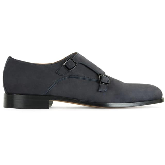 Boss Mens Hunton Monk Derby Shoes Dark Blue male 6 (40)