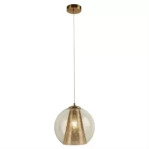 Conio 1 Light Pendant Mesh Satin Brass, E27