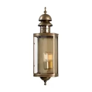 Elstead Downing Street - 1 Light Outdoor Wall Lantern Light Solid Brass IP44, E27