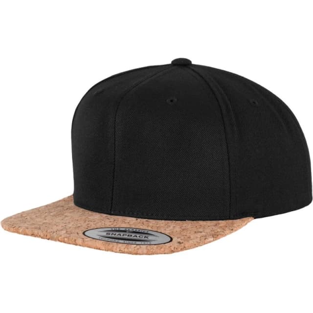 Flexfit by Yupoong Mens Cork Snapback Cap in Black Male One Size