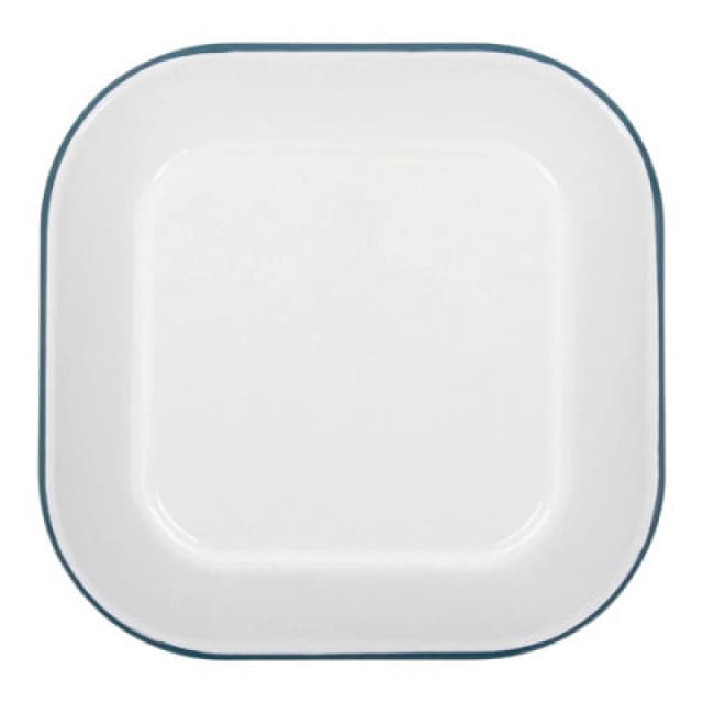Argon Tableware White Square Enamel Baking Tray - 24.5cm x 24.5cm White