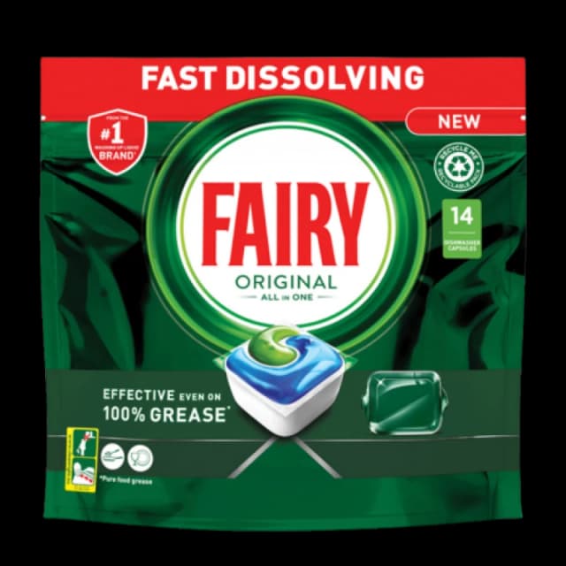 Fairy Original All-in-One Dishwashing Tabs - 14 pcs. 522608