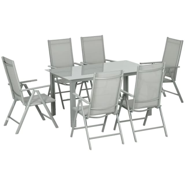 Outsunny 7 Piece Garden Dining Set - Outsunny 5056725391249
