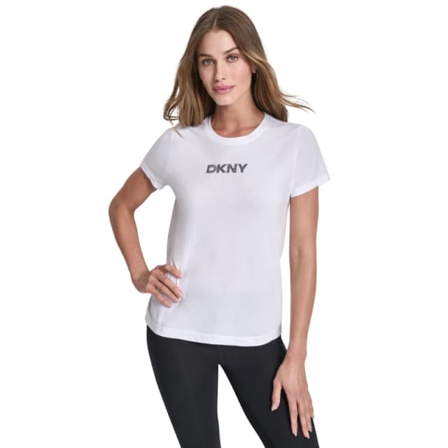 DKNY Womens Sport T-Shirt White female 8 (XS)
