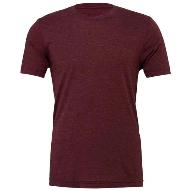 Bella + Canvas Mens Tri-Blend T-Shirt in Maroon Size: XS Maroon Male XS