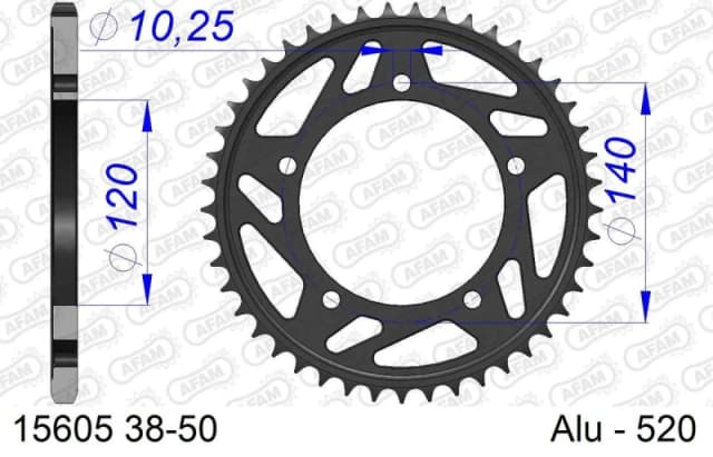 AFAM 15605-45 Chain Sprocket Aluminium Chain Sprocket (5479)