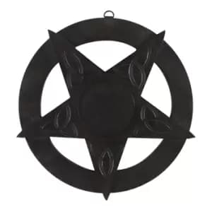 12" Black Wood Pentagram