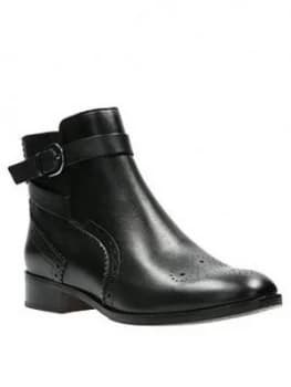 Clarks Netley Olivia Buckle Ankle Boot - Black