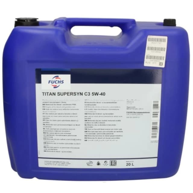 FUCHS 602177919 Engine oil Capacity: 20l, 5W-40 Engine Oil (1862)