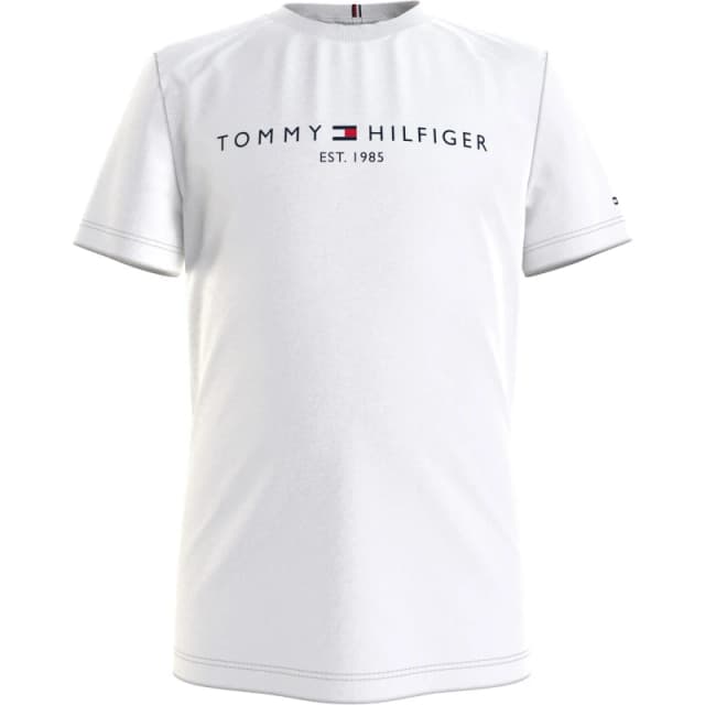 Tommy Hilfiger Essential T Shirt Juniors White YBR unisex 10 Yrs