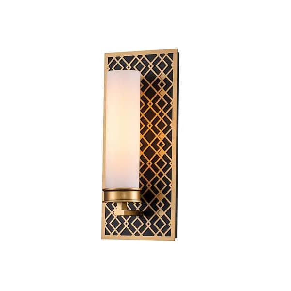Elstead Ziggy Glass Wall Light - Gold
