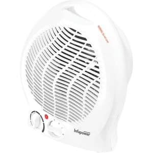 Infapower X401 Upright Fan Heater 2000W White UK Plug