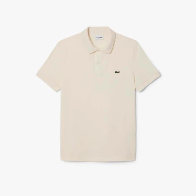 Lacoste Slim Fit L.12.12 Piqu Polo Shirt - Cream Cream XS