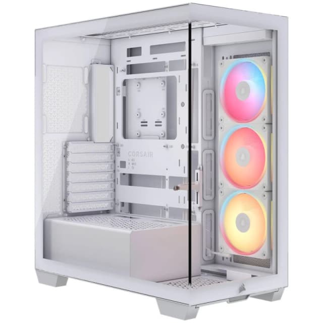 Corsair 3500X LX-R ARGB Mid-Tower PC Case - White, High-Airflow Tempered Glass ATX Gaming Chassis - CC-9011325-WW