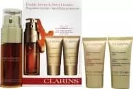 Clarins Double Serum & Nutri-Lumiere Gift Set 50ml Double Serum + 15ml Nutri-Lumiere Day Cream + 15ml Nutri-Lumiere Night Cream