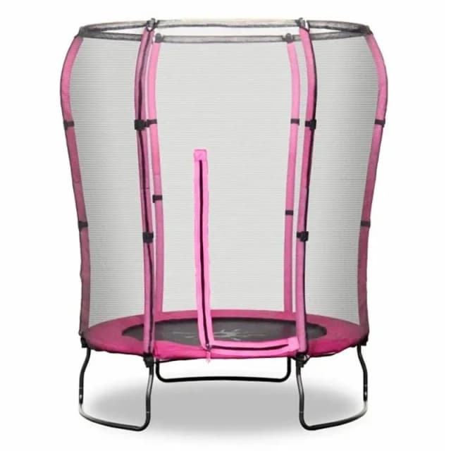 Rebo 4.5ft Safe Jump Trampoline with Halo Safety Enclosure - Pink Pink unisex
