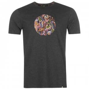 Pretty Green Logo T Shirt - Dark Grey Marl