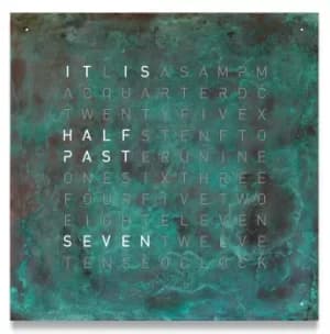 QLOCKTWO Classic Creators Edition Vintage Copper Wall Clock 45cm