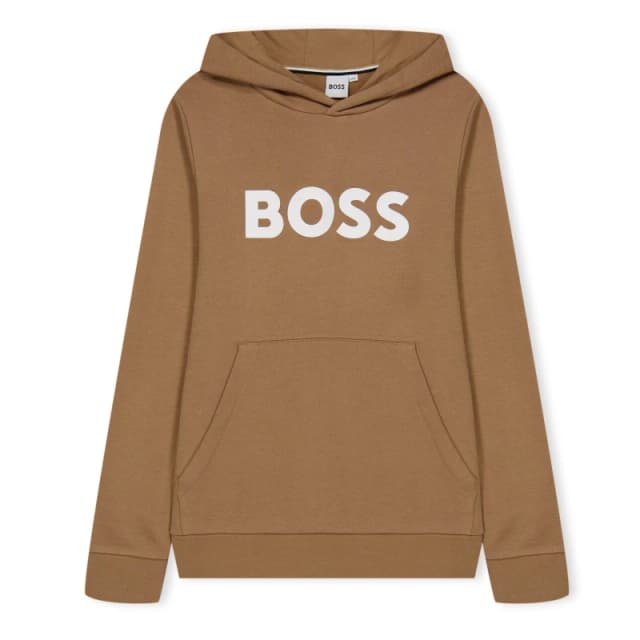 Boss Logo Print Hoodie Juniors - Brown Brown 5 - 6 Years
