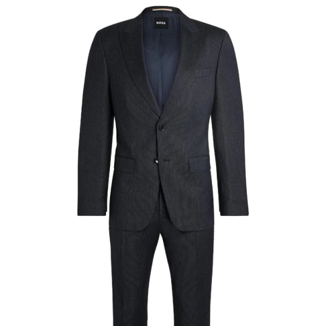 Boss Mens H Huge Peak Suit Dark Blue male 36 (46)
