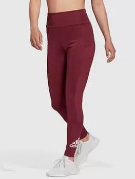 adidas Big Logo Leggings - Dark Red, Dark Red Size M Women